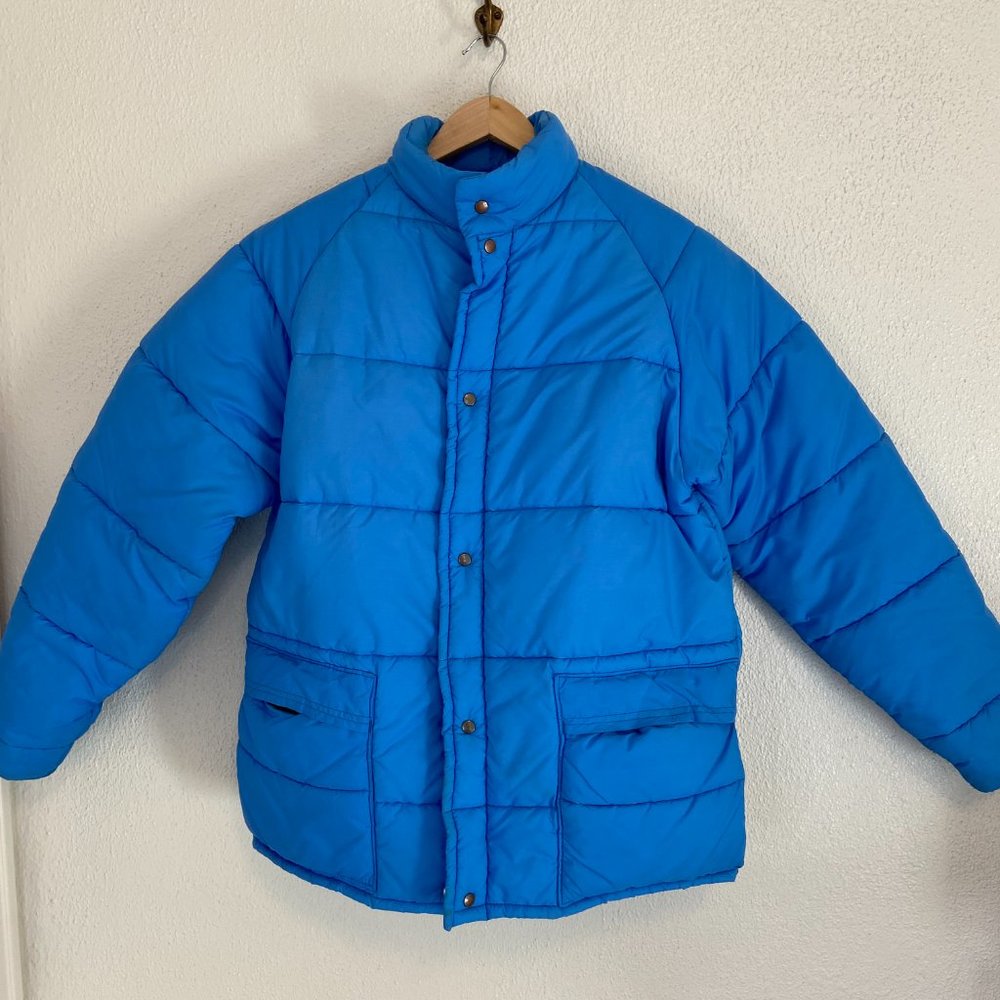 Vintage Blue Puffer Jacket